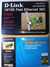 Linksys 10/100 LAN Network Interface PCI Card & D-Link 10/100 Fast Ethernet NIC picture