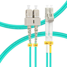 OM4 SC to LC Multimode Fiber Patch Cable 2M/7Ft picture