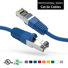 20 Pack of 25Ft CAT5E Shielded (FTP) Ethernet Network Booted Cable 15-200 Feet B picture