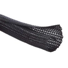 10ft 1/2 inch Black Cable Loom Wire Protector Cord Organizer Sleeve Cable picture