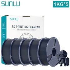 SUNLU 5x1KG PETG PLA PLA+2.0 SILK ABS ASA TPU 3D Printer Filament 1.75mm 5KG picture