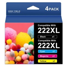 4Pack T222XL 222 XL Replacement Ink Cartridge for Epson WF-2960 XP-5200 Printer picture