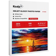 Lot 40-500 Koala 30lb Inkjet Photo Paper 8.5X11 Glossy, Semi-Gloss, Pearl Glossy picture