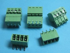 50 pcs Pitch 3.81mm Angle 4way/pin Screw Terminal Block Connector Pluggable Type picture