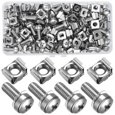 110 Pcs/55 Set Rack Mount Screws and Cage Nuts for Rack Mount Server Cabinet Cag picture