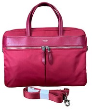 Knomo Womens Hanover 14 inch Laptop Briefcase Shoulder Work Bag Burgundy $189.00 picture