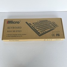 iMicro KB-US819EB USB 107 Key Standard Keyboard Black New picture