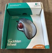 Logitech TrackMan Wheel Optical Mouse OPT TMAN 904353-0403 IOB Tested Working picture