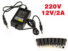 AC 220V To DC 12V 2A Power Supply + 8 Adapters picture