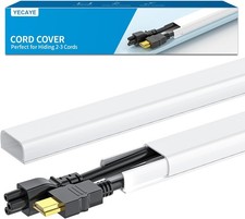 142in Wall Cord Hider for 2-3 Cords, On-Wall Cord Cover Channel, Cable Concealer picture