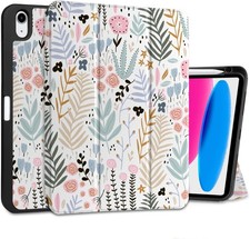 Trifold Stand Case with Pencil Holder for iPad 11th Gen 11 Inch 2025, Floral TPU picture