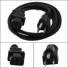 10 Pack of 25Ft Computer Power Cord 5-15P to C13 Black SVT 18/3 picture