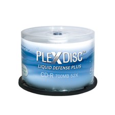 50 PC PlexDisc 52X 700 MB CD-R Water Resistant White Inkjet Printable 641-C14 picture