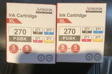 2- Ankink Ink Cartridge 270 5+5 pack/Canon Pixma MG And TS Series -NEW picture