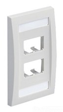 Panduit CFPE4WHY 4-Port Single Gang White Faceplate picture
