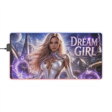 Gaming Playmat Dream Girl RGB LED Mouse Pad Desk Mat Gamer Room Decor picture