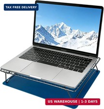 Adjustable Laptop Stand for Desk with Mouse Pad, Ergonomic Metal Foldable Laptop picture