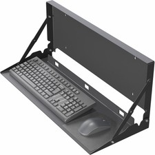 VIVO Black Flip Down 24 inch Keyboard Tray Wall Mount with Mouse Pad picture