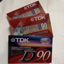 Vintage Lot of 2 Sealed TDK D90 90 Min Audio Cassette Tapes & 1 D90 IECI/ Type I picture