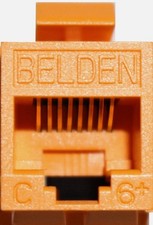 Belden AX101322 KeyConnect 10GX CAT6+ ORANGE RJ45 Jack, (Pack of 10) picture