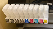 Epson Stylus Pro 3880 Inkjet Printer Pistol Carts with ARC Chips PLUS OEM CHIPS picture