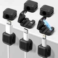 Black Magnetic Cable Management Clips Organizer Set 8-Pack, Cable Organizer, picture