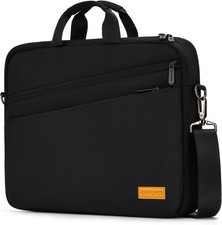 Lightweight Black Briefcase for 15 15.6 16 inch Laptop, Water-Repellent Shoulder picture