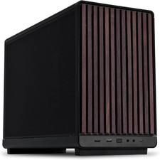 A3-mATX PC Case, 415mm GPU, 360 AIO, Wood Black Mesh (A3X-WD) picture