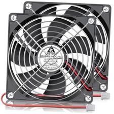 120mm 12V 2 Pin Hydraulic Bearing DC Brushless Cooling Fan, 2-Pack 120x120x25mm picture