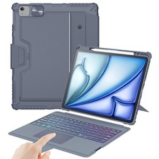Nillkin Rugged Detachable Keyboard Case iPad Air 13 Pro 12.9 Gray Military TPU picture