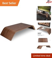 Adjustable Versatile Solid Walnut Wood Monitor Stand Riser - Desk Organizer Dock picture