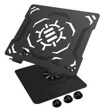ENHANCE R1 Rotating Laptop Stand with 3 Cable Holders - Laptop Riser for Desk picture