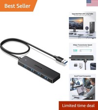 Effortless Connectivity: 4 Port USB 3.0 Hub with 2FT Cable for Multiple Devices picture