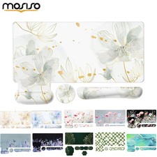 MOSISO Desk Pad Mat Keyboard Mouse Pad Set Large Gaming Mouse Pad & Wrist Rest picture