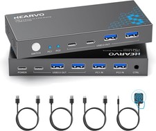 USB 3.0 Switch for 2 Computers 7-Port USB Sharing Switch 5Gbps picture