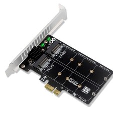 PH58 JMB582 Dual Bay M.2 SATA to PCIE RAID Expansion Card Fast shipping picture