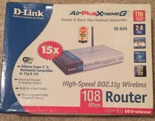 D-Link AirPlusXtremeG DI-624 802.11g Wireless 108 Mbps Router 4 Port Firewall  picture