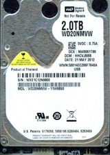 WD20NMVW-11W68S0,  DCM: HHCVJBBB  WD 2TB, USB 3.0  WXE1  MAY 2012 picture