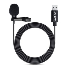 Movo M1 USB Lavalier Microphone for Computer, Clip-On Lapel Mic, 20 ft Cord picture