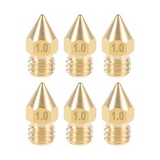 1mm 3D Printer Nozzle Head M6-Thread MK8 1.75mm Extruder Print Brass 6pcs picture