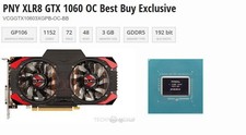 PNY XLR8 GTX 1060 OC 3GB GDDR5 Graphics Card✅3x DP HDMI DVI✅ picture