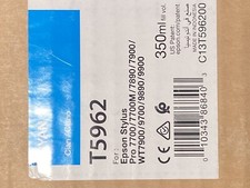 Genuine EPSON T5962 Cyan Ink 350ml for  7700/7890/7900/9890/9900 Exp20190827 picture
