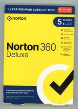 NORTON 360 DELUXE INTERNET SECURITY 2025 (5 DEVICE/1 YEAR) *NEW in RETAIL BOX picture
