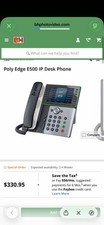 Poly Edge E500 12-Line Corded VoIP IP Desk Phone PoE Ethernet USB picture