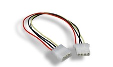 12 Inch PC Power Cable Extension 5.25 Molex 4 Pin Male to Female 12IN LP4 picture