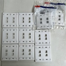 Leviton 42080-4WP  SAN 342 QuickPort Dual-Gang 4 port, white Set Of 10 picture