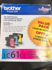 Brother LC61CL Cyan Magenta Yellow Ink Cartridges  1065/OB picture