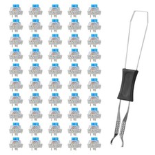 45 PCS Mechanical Keyboard Switches 3 Pin Blue Clicky Switches Dustproof Keyb... picture