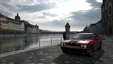 Cars video games vehicles dodge challenger srt gran Desk Mat Stitched picture