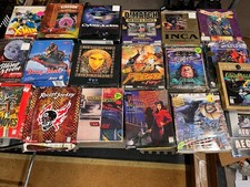 Vintage Video Game LOT CDROM Floppy Disk Lot IN BOX Microsoft 1990s Tech picture
